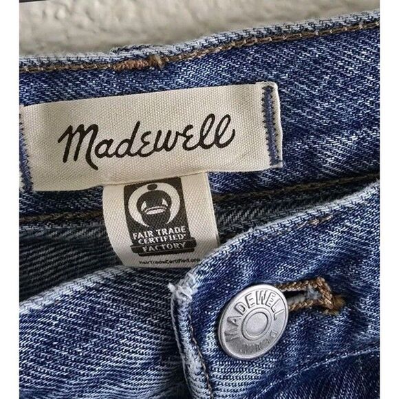 Madewell Slouchy Boyjean Blue Denim Cotton Med Wash Size 27 Straight Leg - Picture 6 of 11